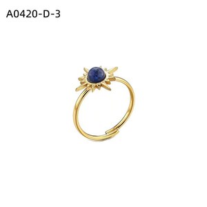 Anillo de moda Amy Amy chapado en oro con piedra natural en forma de sol estilo bohemio para mujer uso diario regalo joyería A0420 - Product Image 5