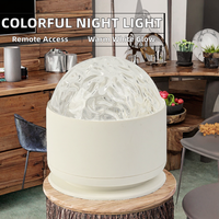 Projecteur LED 16 couleurs effet aurore, design moderne à ondulations d'eau pour chambre à coucher, idéal pour décorations de Noël, fêtes et festivals, veilleuse