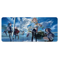 Tapis de bureau antidérapant en caoutchouc naturel XL XXL avec logo personnalisé, motif dessin animé, pour jeux vidéo et animation secondaire