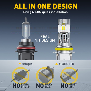 Ampoule de phare LED AUXITO Super Bright A1Ultra HB5 pour voitures et camions, faisceau haut et bas, installation plug-and-play. - Product Image 3