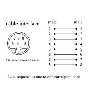 สายเคเบิลตัวผู้ไปยังตัวผู้ขนาด8พินสำหรับการเปลี่ยนซับวูฟเฟอร์ JVC พร้อมสายเคเบิล8พิน - Product Image 4