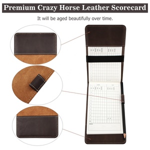 Porte-cartes de score personnalisé en cuir, carnet de scores, cadeau pour golfeur, porte-cartes de score en cuir véritable - Product Image 4