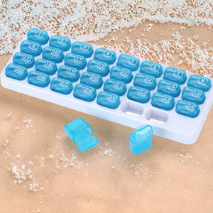 Bright Flower Luxury Hot Sell 31 Compartments Monthly 31 Cases Plastic Outdoor Pill Organizer Daily Pill <b>Box</b> <b>Storage</b> <b>Box</b> - Product Image 3