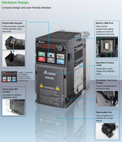 Original Genuine DELTA VFD VFD1A6MH11ANSAA 220v 3 Fasa AC Motor Penggerak Frekuensi Variabel Inverter Kontrol Vektor 50-60Hz CE