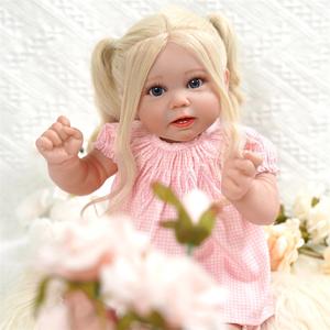 Muñecas Reborn Realistas Babeside Stella <span class=keywords><strong>de</strong></span> 20 Pulgadas, Muñeca Niña Pequeña con Cuerpo Completo <span class=keywords><strong>de</strong></span> Vinilo, Cabello Rubio Rizado, Mini Juguete <span class=keywords><strong>de</strong></span> Peluche - Product Image 1