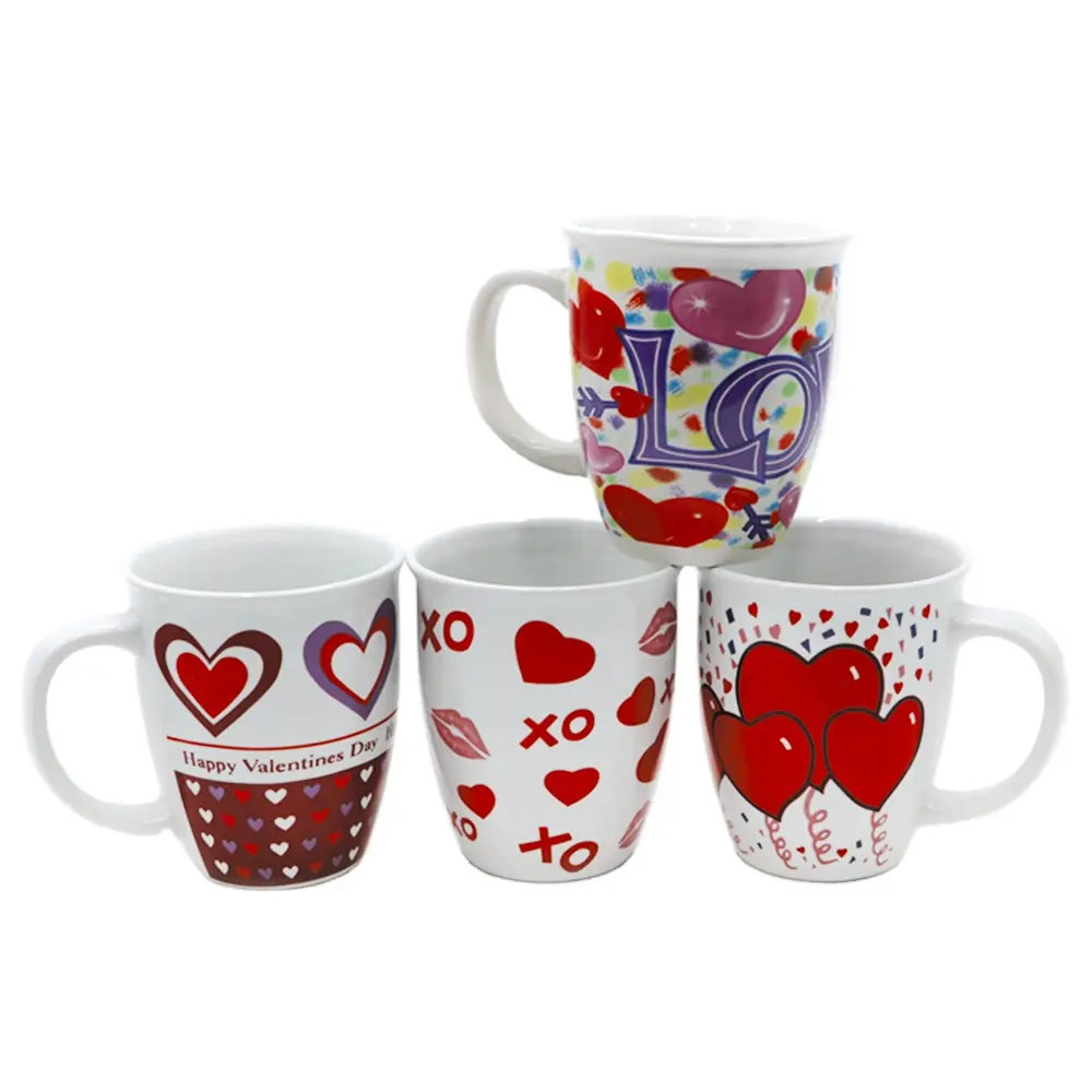 Fashion Style Ronde Gift Keramische Koffie Mok Gepersonaliseerde Valentijnsdag Keramische Souvenir Mok Thee Cup