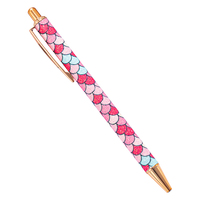 Pulpen Logam Ivy Bling Glitter Wrap Ballpoint Retractable Warna-Warni Tinta Hitam/Biru, Hadiah Unik untuk Pernikahan, Kantor/Sekolah