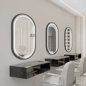 New model hair salon beauty <b>mirror</b> with lamp-equipped <b>vanity</b> <b>table</b> integrated hair salon special coloring and perming area trend - Product Image 3