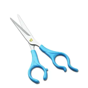 Factory Custom Design Plastic Handle Household Hair Cutting Hair Scissors