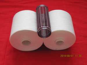 Benang HongQu <span class=keywords><strong>100</strong></span>% Polyester Ring <span class=keywords><strong>Spun</strong></span> untuk Menjahit 40/2 40/3 Benang Putih Mentah dengan Kekuatan Tarik Tinggi dan Ramah Lingkungan - Product Image 3