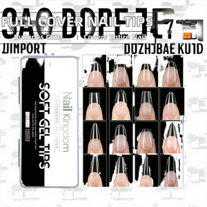 Puntas de <span class=keywords><strong>Uñas</strong></span> de Gel Suave Ultrafinas para Extensión, 150 Unidades, Marca Privada, Cobertura Completa, Almendradas, Cortas, Cuadradas, para Venta al por Mayor en Salones - Product Image 2