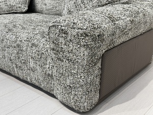 Venta caliente moderno italiano de lujo de lino Villa sofá cómodo reclinable en forma de L seccional sala de estar Venta caliente sofás de terciopelo - Product Image 5