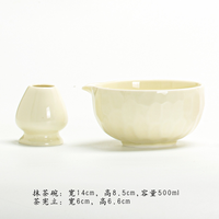 Chawan japonais de luxe émaillé fait à la main avec logo personnalisé couleur Katakuchi bol à Matcha en forme de coeur avec bec en céramique
