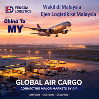 Services d'expédition aérienne, agent de livraison, services de fulfillment vers l'aéroport international de Kuala Lumpur, Malaisie, suivi des envois
