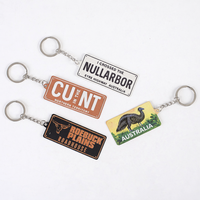 Porte-clés souvenir personnalisé avec logo, plaque d'immatriculation miniature en aluminium