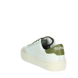 Sneakers da Uomo Sun68 Bianche e Verdi Z35140 Scarpe di Tela alla Moda - Product Image 2