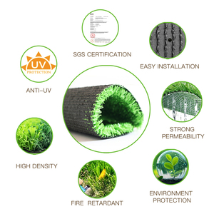 Shvmu Chất lượng cao PE + PP nhân tạo Turf màu xanh lá cây Thảm 25 mét cỏ ngoài trời thân thiện với môi dtex 6800d đời> 5 năm - Product Image 6