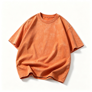 Acid Wash 100% Cotton Oversized Men's Tshirt Custom Made Boxy Fit Heavyweight Premium Quality <b>Plain</b> <b>T</b> <b>Shirt</b> - Product Image 2