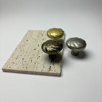 Boutons de meuble ronds texturés vintage en alliage de zinc, poignées à trou unique pour armoires de cuisine, tiroirs, placards et salles de bain
