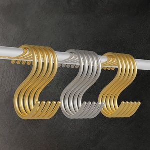 Ganci a forma di S in lega di alluminio pratico gancio per ringhiera <span class=keywords><strong>da</strong></span> cucina porta gancio per appendere vestiti borsa forniture per la casa - Product Image 1