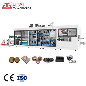 آلة تشكيل حراري بلاستيكية أوتوماتيكية بالكامل لمواد PS/PP/PVC مع مضخة محرك لصناديق الكيك وصواني الشوكولاتة وتعبئة الطعام - Product Image 1