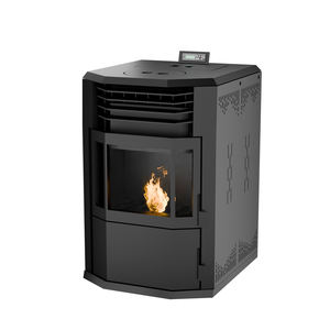 Poêle à granulés <span class=keywords><strong>en</strong></span> fonte PANSEE PU-120 avec télécommande WiFi, écologique, durable, chauffage autonome moderne pour extérieur, villa, cuisine - Product Image 5