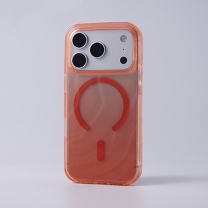 เคสโทรศัพท์แม่เหล็กแฟชั่นลายคลื่นน้ำไล่ระดับสีสำหรับ iPhone 17 13 14 15 16 PRO MAX ฝาครอบป้องกันการชาร์จแบบไร้สาย - Product Image 1