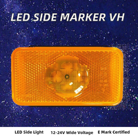 Nouvelle lampe de position latérale LED jaune ambre 24V avec prise d'origine intégrée et réflecteur pour camions FH/FM