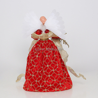 SOTE Figurines d'ange lumineuses à LED pour sommet de sapin de Noël, style européen, faites à la main, écologiques, en tissu et plastique, certifiées BSCI