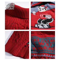 2025 pull tricoté pour hommes à manches longues col rond imprimé pull de noël tricots