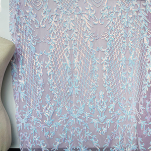 Tissu en maille tricotée extensible <span class=keywords><strong>4</strong></span> directions, motif pailleté 3mm orange vif, dégradé scintillant, pour robes de mariée et de filles, vente en gros - Product Image 5