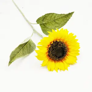 China Supplier Artificial Sunflower Artificial Flower Mini Bouquet Artificial Stem Flowers Sunflower