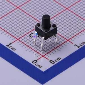 TS-1091-A7B3-D2 Tactile Switch Through hole Component (THT)-4P,4.5x4.5mm Switch Single Pole Single Throw Round Button 2.5N 4.5mm - Product Image 1