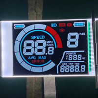 Afficheur de vélo électrique à code segmenté, tableau de bord multicolore à code segmenté, odomètre à réflexion directe, écran LCD