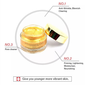 Mascarilla Facial <span class=keywords><strong>de</strong></span> oro <span class=keywords><strong>de</strong></span> 24 quilates <span class=keywords><strong>para</strong></span> mujer, máscara <span class=keywords><strong>de</strong></span> renovación Facial, antiedad, Etiqueta Privada - Product Image 6