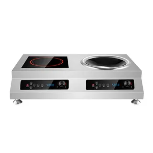 5000W double brûleur cuisinière à induction boîtier en acier inoxydable appareil de cuisine prix usine cuisinière à induction électrique ustensiles de cuisine