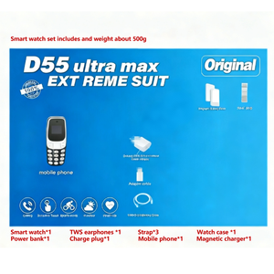 Умные часы ZongX Ultra3 8-в-1 с магнитной зарядкой, мини-бритвой, подсветкой, функцией Bluetooth-звонков, для мужчин и женщин, низкая цена, комплект с повербанком - Product Image 6