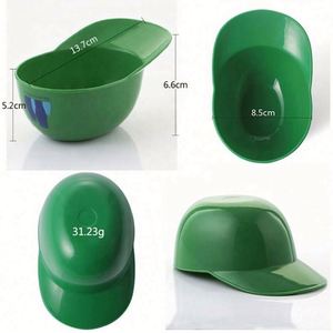 Custom BPA Free 8oz PP Plastic <b>Container</b> Reusable Mini Baseball Helmet <b>Snack</b> Cap Ice Cream Bowl - Product Image 4