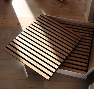 Panneau acoustique en MDF à une face, panneau décoratif insonorisant moderne pour chambre à coucher, utilisation extérieure, ignifuge et imperméable - Product Image 1