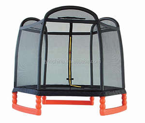 Trampolín <span class=keywords><strong>Saltarin</strong></span> de Primera Calidad para Exteriores con Red de Protección, Construcción de PVC y Polipropileno para Niños y Niñas - Product Image 6
