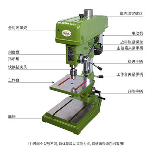 Taladro de Banco WBM Z4120 1.1kw, Máquina Perforadora de Metal, Cono de Husillo MT2, Eje Único, Alta Resistencia y Precisión - Product Image 5