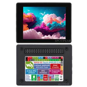 บอร์ดพัฒนา S3 ESP32ขนาด2.41นิ้วหน้าจอสัมผัส600x450สำหรับ <span class=keywords><strong>Arduino</strong></span> lvgl พร้อมเซนเซอร์6แกน QMI8658C พอร์ต SD - Product Image 2