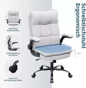 Poltrona da Gaming Ergonomica con Massaggio, Vibrazione e Riscaldamento, Sedia da Ufficio per Camera da <span class=keywords><strong>Letto</strong></span> con Tema Gatto - Product Image 2