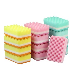 Wave Sponge Dishcloth Rectangle Absorbent Kitchen Cleaning Pad For Pots And Pans 10 Piece Set Random Colors - Product Image 4