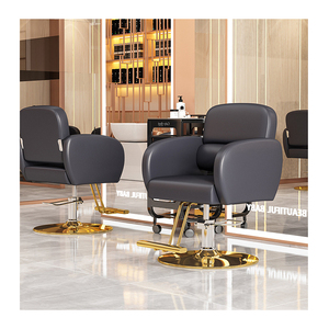 Sillas de Peluquería Giratorias Ajustables al por Mayor, Modernas, de Acero Inoxidable, Color Verde, Elegantes, para Salón de Belleza - Product Image 1
