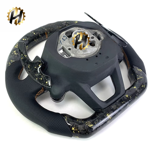 Volant en fibre de carbone forgé sur mesure avec LED, cuir/pour SEAT <span class=keywords><strong>Cupra</strong></span> <span class=keywords><strong>Leon</strong></span> X 1 FR MQB EVO PQ, style <span class=keywords><strong>racing</strong></span> (D/Flat/F1) - Product Image 6