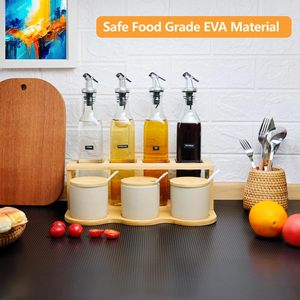 ORON Lebensmittelechte EVA Anti-Rutsch-Regalunterlage, wasserdichte, ölbeständige Schubladenmatte für Küchenschränke, strapazierfähige, rutschfeste Rolle, individuell anpassbar - Product Image 5