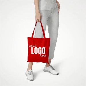 Promotion : Sacs de courses réutilisables personnalisés en gros, avec logo imprimé, sacs fourre-tout en toile de coton blanc uni, personnalisables - Product Image 2