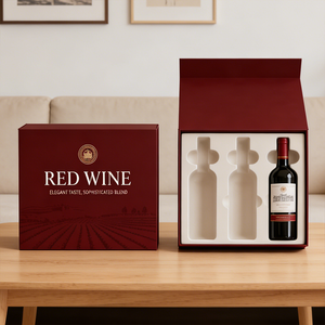 Caja de Regalo Económica para <span class=keywords><strong>Vino</strong></span>, Reciclable, Cuadrada, Pequeña, con Tapa Larga, Base de Cartón, Laminación Brillante, para Dulces o Muestras de <span class=keywords><strong>Vino</strong></span> - Product Image 2
