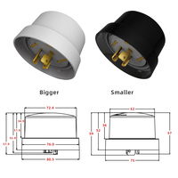 DREAM NEMA Capuchon de raccordement DR-E03-D, Fiche étanche à verrouillage par torsion homologuée UL pour accessoires d'éclairage solaire LED pour lampadaires 50/60Hz